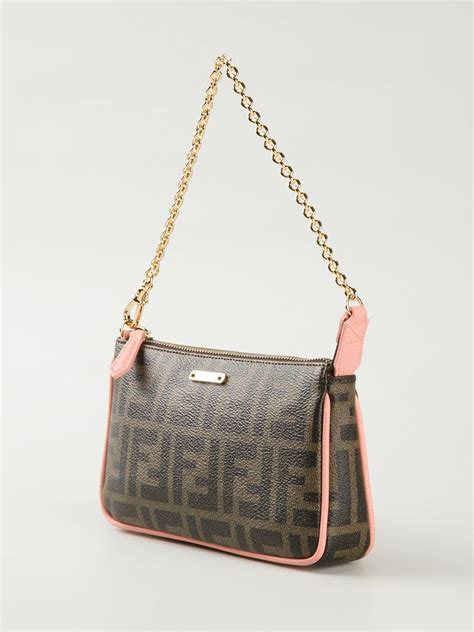 fendi ff leather shoulder bag|fendi shoulder bags for women.